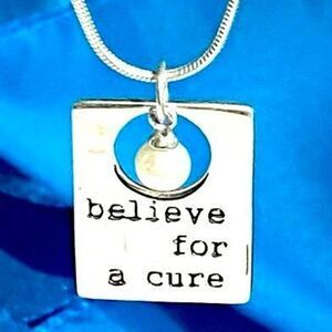 AGN# “Believe for the Cure” Sterling 925 Silver Pendant & 18” Chain